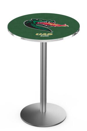 L214 University of Alabama at Birmingham 36" Tall - 30" Top Pub Table with Stainless Finish 