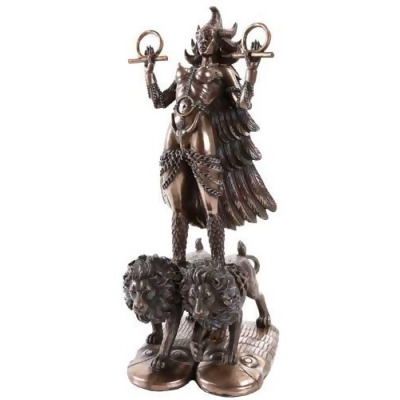 AzureGreen SI655 Ishtar cold Cast Bronze Hand Polished Statue, 12 in. 