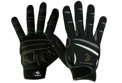 Bionic Glove BMFF-M-P-BK-XL Mens Beast Mode Fitness Full Finger - Black, 1X Large