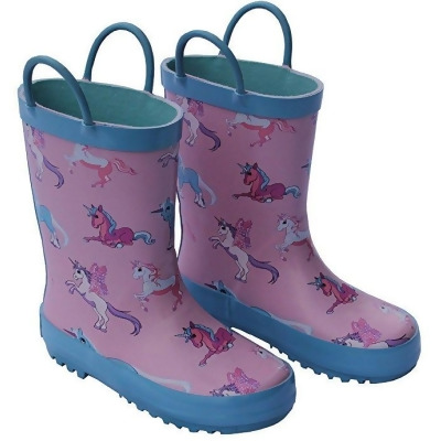 Foxfire FOX-600-47-7 Childrens Unicorn Rain Boot, Pink - Size 7 