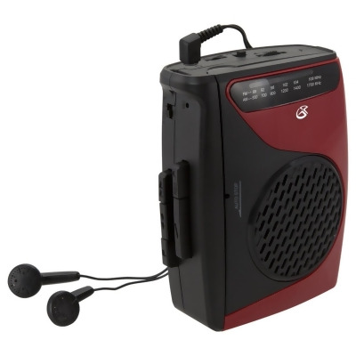 Dpi-Gpx-Personal & Portable CAS337B Cassette Player, Red & Black - 3.54 x 1.57 x 4.72 in. 