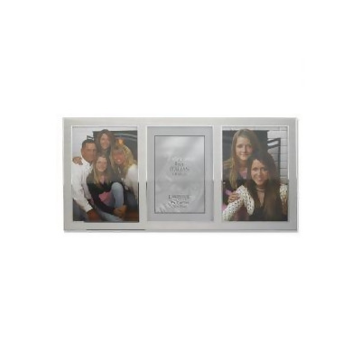 LawrenceFrames 750057T 5 x 7 in. Two Tone Three Opening Panel Picture Frame, Silver 