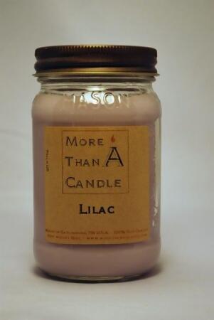 More Than A Candle LLC16M 16 oz Mason Jar Soy Candle, Lilac