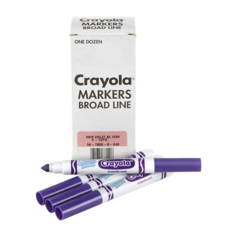 Crayola 12 Count Washable Bulk Markers Violet Purple