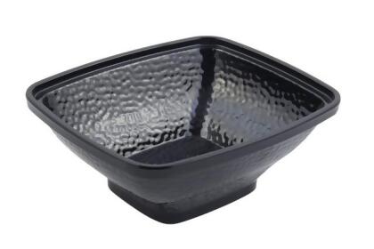 Bon Chef 53304BLACK 10.25 x 9 x 4 in. Dynasty Square Bowl, Black 