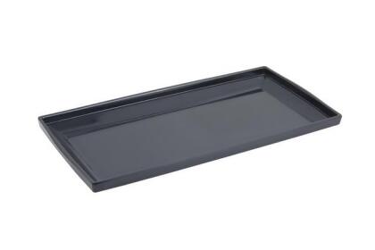 Bon Chef 53106BLACK 10.25 x 19 x 1.25 in. Americana Square 3 quart Bowl, Black 