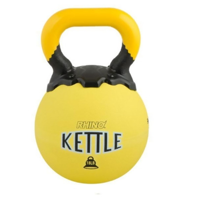 Champion Sports RKB18 18 lbs Rhino Kettle Bell, Yellow 