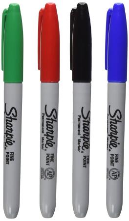 Sharpie Metallic Permanent Markers - Fine Marker Point - Assorted - 6 /  Pack - Bluebird Office Supplies