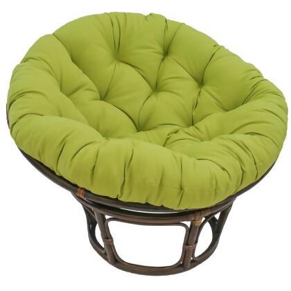 International Caravan 3312-TW-ML 42 in. Rattan Papasan Chair with Solid Twill Cushion, Mojito Lime 