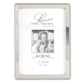 LawrenceFrames 710757 5 x 7 in. Bead Picture Frame, Silver 