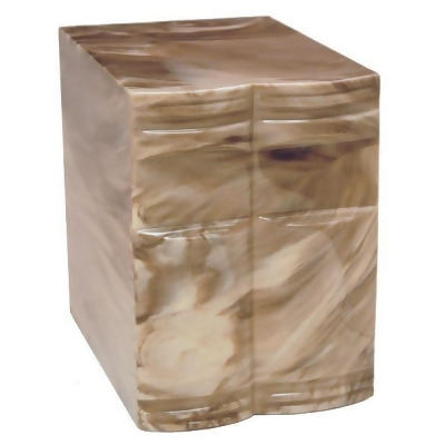 Taylor Urns 370TO Cultured Marble Cremation Othello Adult Urn, Topaz 