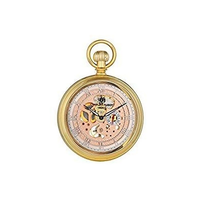 Charles-Hubert Paris DWA017 Open Face Mechanical Pocket Watch, Rose Gold-Toned 