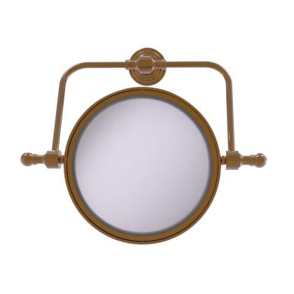 Allied Brass RWM-4-3X-BBR Retro Wave Collection Wall Mounted Swivel Make-Up Mirror 8 in. dia. with 3X Magnification, Brushed Bronze 