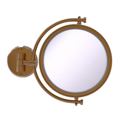 Allied Brass WM-4-4X-BBR 8 in. Wall Mounted Make-Up Mirror 4X Magnification, Brushed Bronze 
