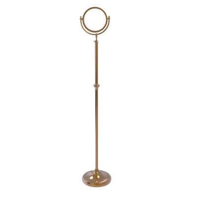 Allied Brass DMF-2-4X-BBR Adjustable Height Floor Standing Make-Up Mirror 8 in. dia. with 4X Magnification, Brushed Bronze 