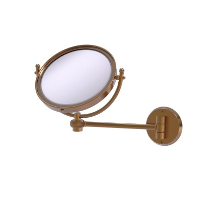 Allied Brass WM-5T-2X-BBR 8 in. Wall Mounted Make-Up Mirror 2X Magnification, Brushed Bronze 
