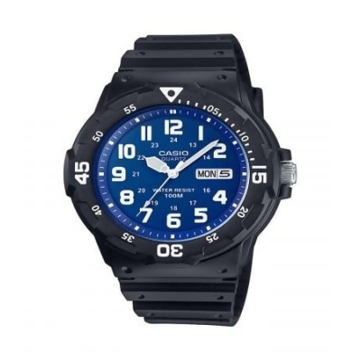 Casio MRW200H-2B2VCF Mens Dive Style Watch, Black & Blue 