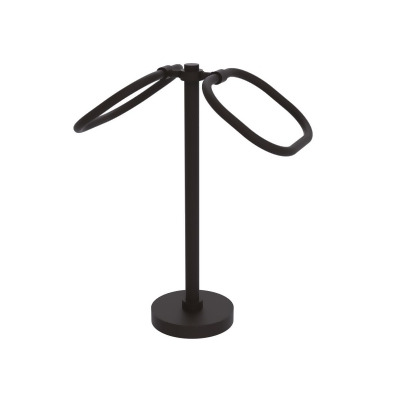 Allied Brass TB-20-ORB Two Ring Oval Guest Towel Holder, Oil Rubbed Bronze 
