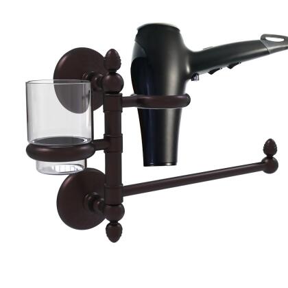 Allied Brass MC-GTBD-1-ABZ Monte Carlo Collection Hair Dryer Holder & Organizer, Antique Bronze 