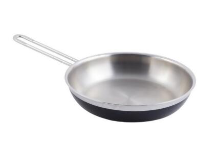 Bon Chef 60308BLACK 11 x 2.12 in.Classic Country French Collection Saute 2 quart Pan & Skillet Long Handle No Cover, Black - 12 oz