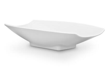 Bon Chef 53705White 21 x 12.12 x 4.25 in. Melamine Curves Bowl with All White , 160 oz - 5 quart 