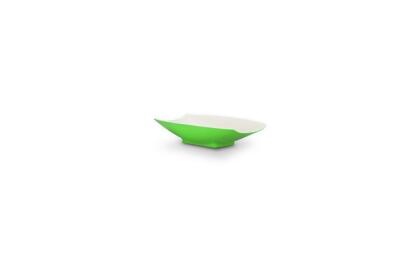 Bon Chef 53700-2ToneLime 6 x 3.5 x 1.5 in. Melamine Curves Bowl with Lime Outside & White Inside, 4 oz 