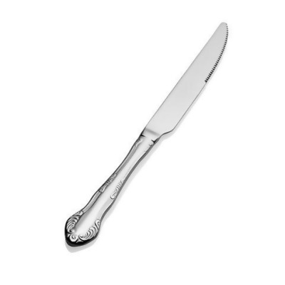Bon Chef S2512 9.17 in. Elegant Euro Solid Handle Dinner Knife, Pack of 12 