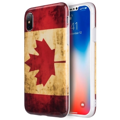 Apple TIIPX-PTF-CAN iPhone X Patriotic Flag Series IMD TPU Case, Canada 