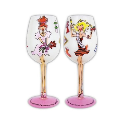 Bottoms Up - 95 and Sunny WGBRIDESMAID Wine Glass, Bridesmaid 