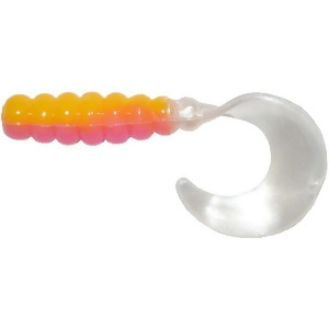 Big Bite Baits Fg226 2 in. Fat Grub, Pink, Yellow & Pearl - Pack of 10 - All