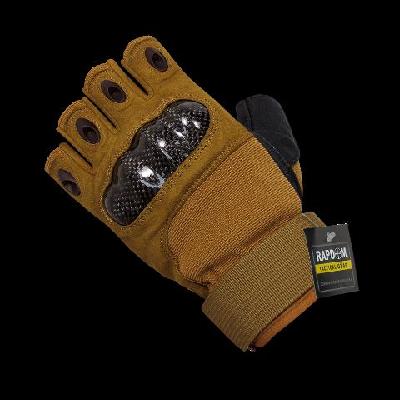 Rapid Dominance T42-PL-COY-00 Half Finger Knuckle Glove, Coyote - Extra Small 