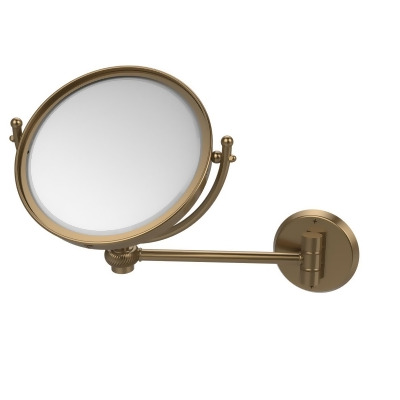 Allied Brass WM-5T-4X-BBR 8 in. Twisted Style Wall Mounted Make-Up Mirror 4X Magnification, Brushed Bronze 