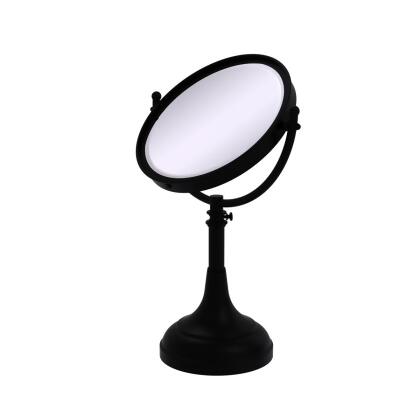 Allied Brass DM-1-5X-BKM Height Adjustable 8 in. Vanity Top Make-Up Mirror 5X Magnification, Matte Black 