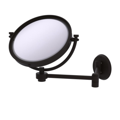 Allied Brass WM-6G-3X-ORB 8 in. Wall Mounted Extending Make-Up Mirror 3X Magnification with Groovy Accent, Oil Rubbed Bronze 