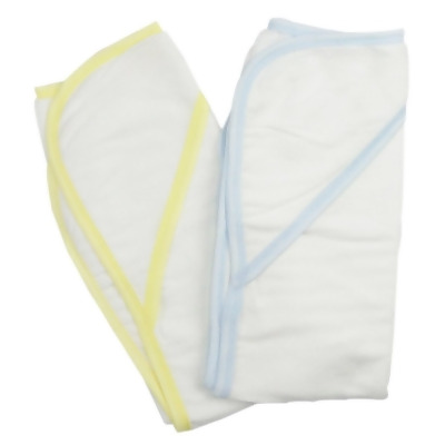 Bambini 021-Blue-021-Yellow Infant Hooded Bath Towel, Blue - Pack of 2 