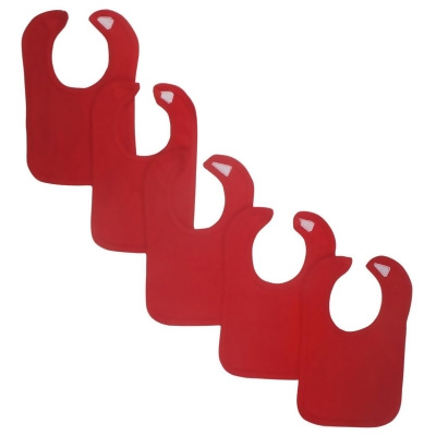 Bambini LS-0157 12.75 x 7.5 in. Baby Bibs, Red 