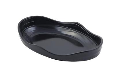 Bon Chef 53206BLACK 12 x 8 x 2.25 in. Euro Round Bowl 1 quart Bowl, Black - 16 oz 
