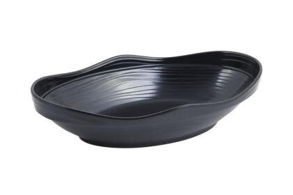 Bon Chef 53202BLACK 18 x 11 x 4 in. Euro Round 6 quart Bowl, Black 