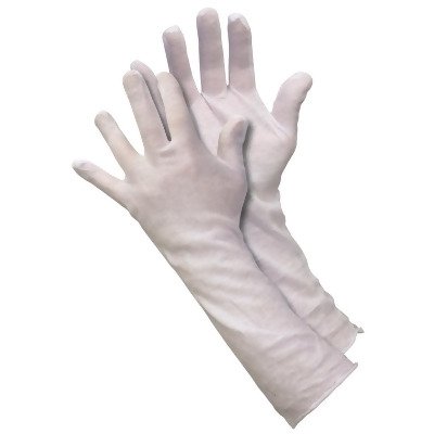 Box Partners GLV1050L 2.5 oz Cotton Inspection Ext. Cuff Gloves, White - Large - 12 Pairs per Case 