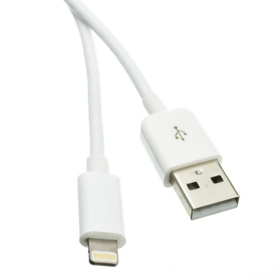 Cable Wholesale 10U2-05103WH Apple Lightning Authorized White iPhone, iPad iPod USB Charge & Sync Cable - 3 ft. 