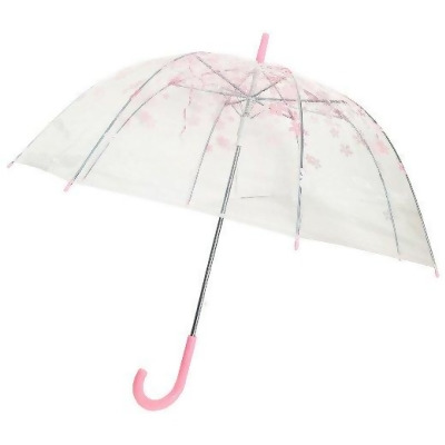 Conch Umbrellas 1260YH Pink Trim Clear Umbrella, Pink 