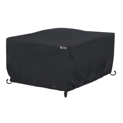 Classic Accessories 55-557-010401-00 Fire Pit Table Cover - Square, Black, 42 In. 