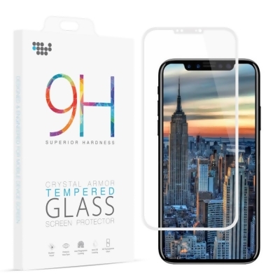 Apple TSPIPX-3DF-WT iPhone X 3D Full Coverage Tempered Glass Screen Protector Arcing, White 