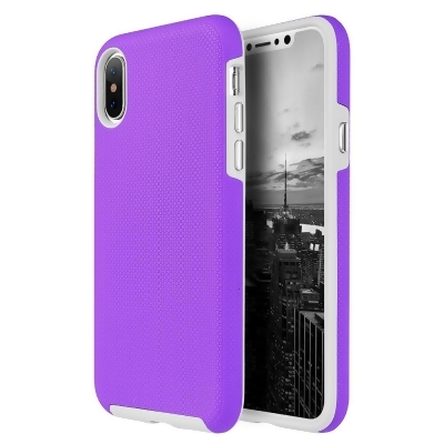 Apple TCAIPX-EZP-PP iPhone X Ezpress Anti-Slip Hybrid Case, Purple 