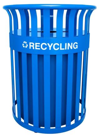 Ex-Cell Kaiser RC-SC2633 RBL 35.5 Gallon Outdoor Recycling Receptacle, Blue 