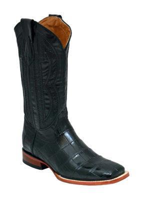 Ferrini 1079304095D 9.5 Mens Genuine Alligator Belly S - Toe Boots, Black