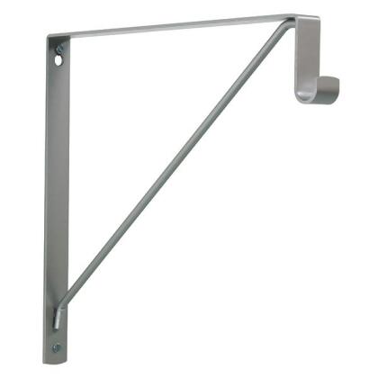 US Futaba UF72535.49.188 10.875 in. H x 11.75 in. D Shelf & Oval Rod Supprt, Dull Nickel 