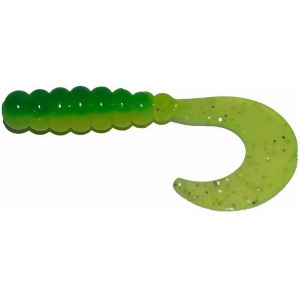Big Bite Baits Fg225 2 in. Fat Grub, Tractor Green - Pack of 10 - All