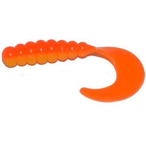 Big Bite Baits Fg217 2 in. Fat Grub, Orange & Yellow - Pack of 10 - All
