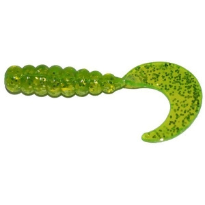 Big Bite Baits Fg203 2 in. Fat Grub, Chartreuse Shine - Pack of 10 - All